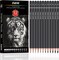 Sketching Pencils for Drawing, Set of 12 Drawing Pencils for Sketching Medium (6B - 4H), Artist Graphite Pencils for Drawing, Sketch Pencils for Artists for Sketching Supplies, Drawing Art Supplies.